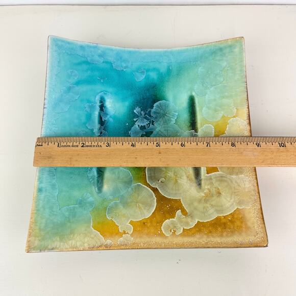 Sifnos Stoneware Pottery Plate Tray with Crystalline Glaze - Picture 6 of 6